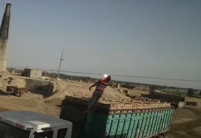 Truck Driver Hits Live Wire