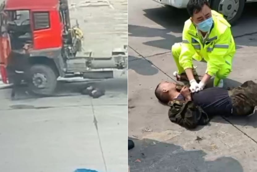 Trucker Ran Over By His Partner