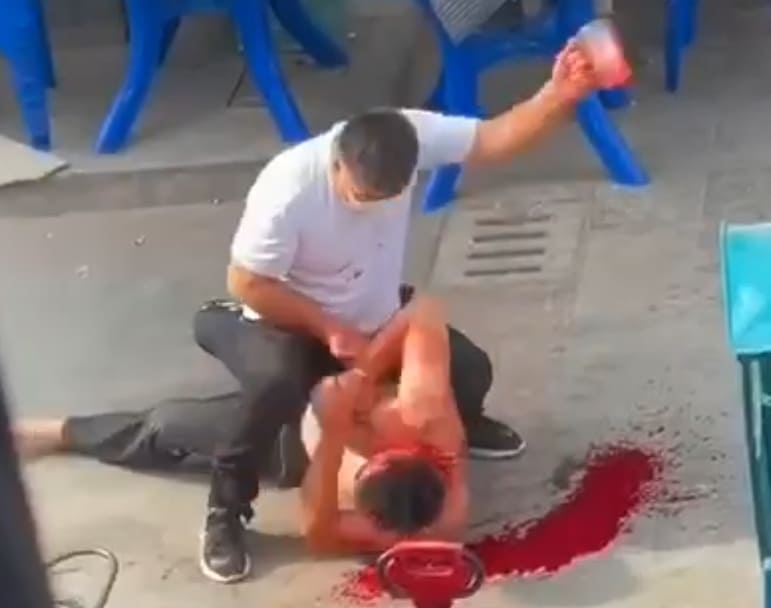Dude Beaten With Plastic Mug