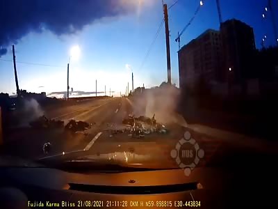Bikers Slam Into Cement Truck