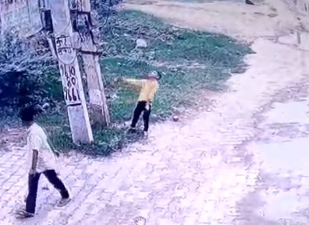 Little Boy Zapped By Live Wire 