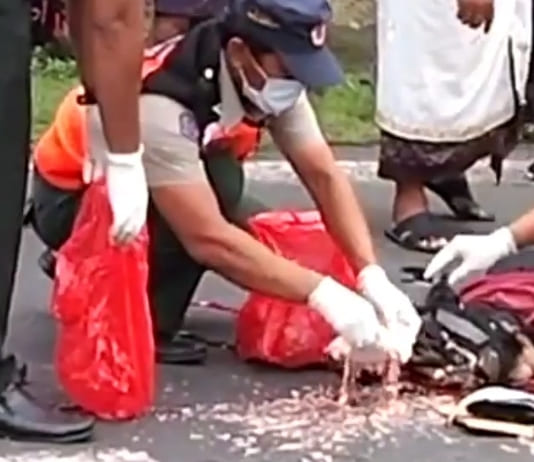 Womans Brains Scattered Across The Pavement