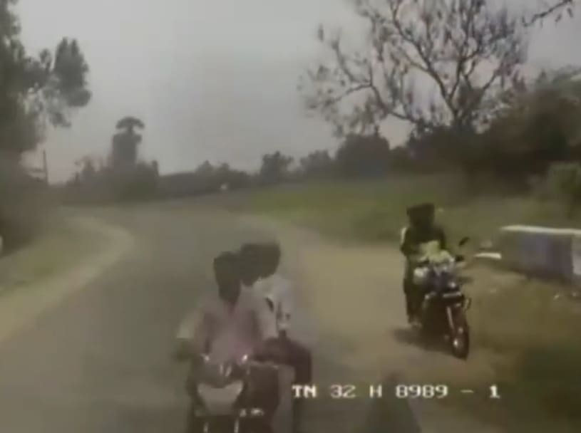 Trio On Motorbike Meet Bus Head On