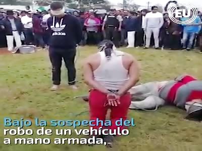 robbers assaulted by population