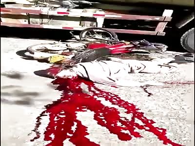 old man was crashed on his bike