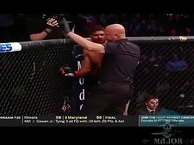 Fighter gets brutal blow in fight