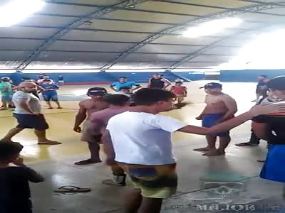 man gets brutal kick