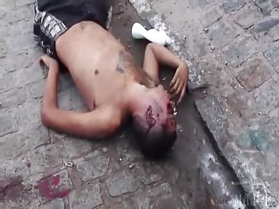 dead bandit in the street