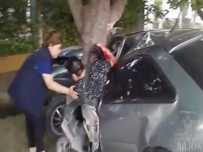 car crash with drunk man