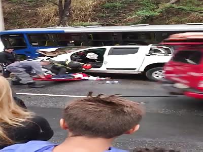 Shocking accident with man 