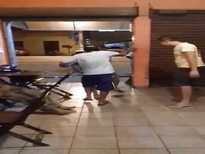 drunk bastard gets knocout