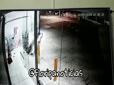 Drunk bitch crash and run over a  Motorcycle Guy.