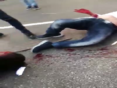 2 man being brutally beaten 