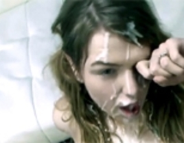 Sister Allows Both Twin Brothers to Cum on Her Face for Practice