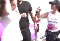 Muslim Man Caught on Camera Beating His Wife during a Beirut WOMEN'S MARCH