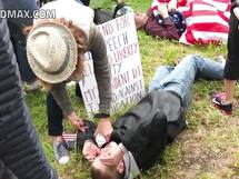 WAR! Trump supporter bodies lay on the ground after being shot by protester 