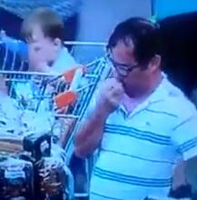 Pervert in Brazilian market Caught Looking Up a Girls Skirt 