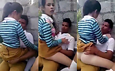 4 Schoolgirls abuse the best student of the course