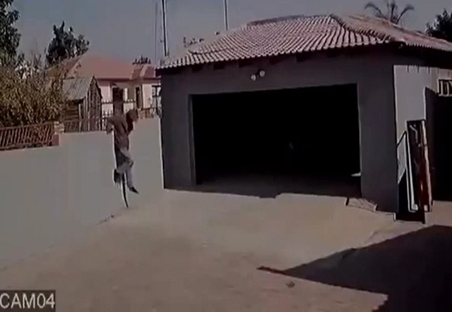 Thief Jumps a Fence... Pays the Price Moments Later.