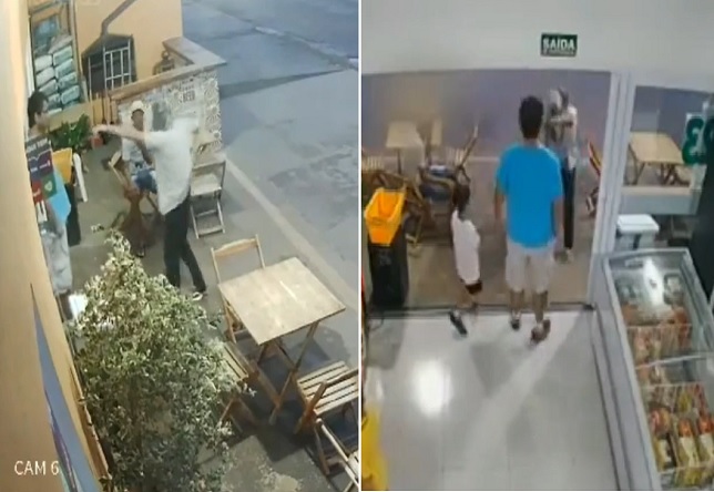 Amazing Dad Disarms Gun Waving Thug in the Blink of an Eye