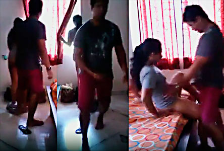 Cheating Wife Looks out the Window although she is caught and runs away from home 