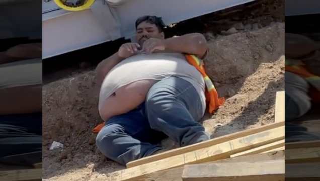 All Them Tax Dollars Hard at Work on the Construction Site.