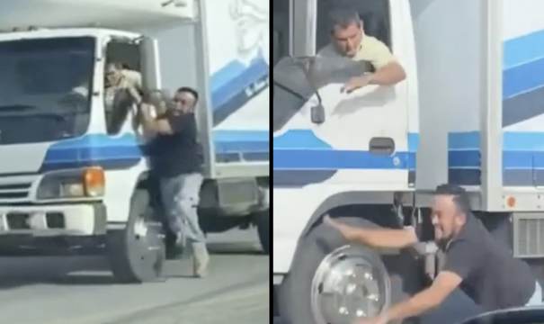 Tough Luck: He Tried To Hold On But Got His Legs Ran Over!