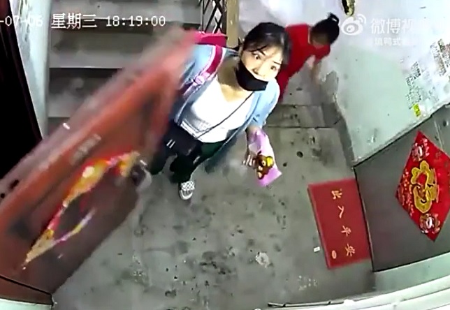 Mother and Daughter Dragged into Apartment by a Man in a