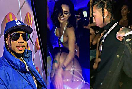 Leaked porn video of rapper Tyga with very mean sluts 