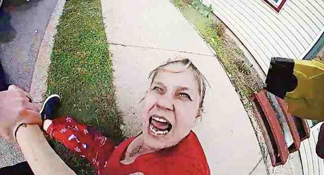 Possessed Crazy Woman Bites Officers