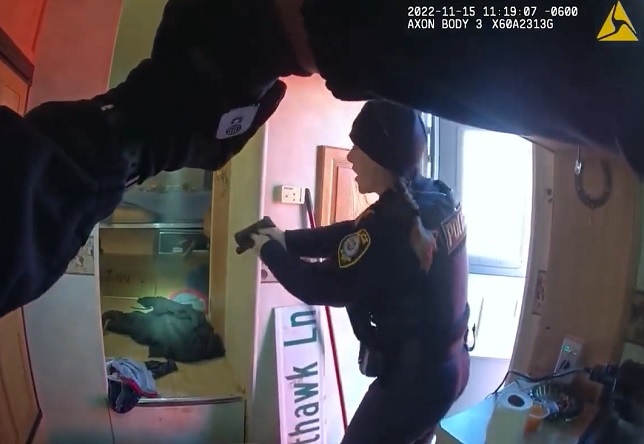 Hot Police Officer Fires Back at Man Who Was Hiding Under Mattress with a Gun.