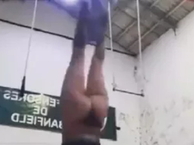 LOL: Girl Gymnast is Pantsed by Her Pulleys