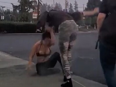 Redneck Gas Station Fight with Tits.