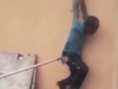 Innovative Torture with a Weed Wacker.