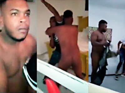 They fight over his wife's infidelity and he even tries to cut him with a knife