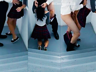 Teacher falls into a trap with a hidden camera in the hallway