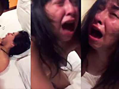 In her first anal, her anus is destroyed and snot comes out of her nose