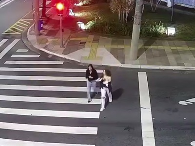 Girls die after being run over while crossing the street