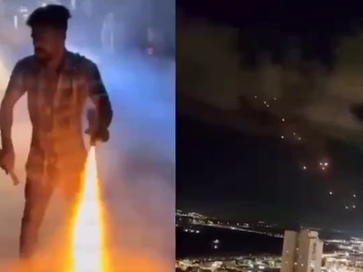Exclusive footage of rockets launched at Tel Aviv has emerged!