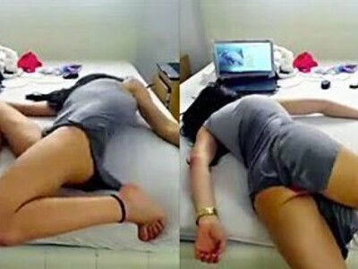 She faints and is short of breath as a dildo pierces his anus.