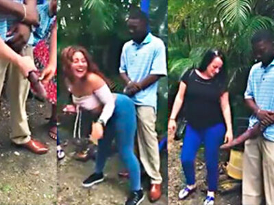 They run into the black guy from Whatsapp