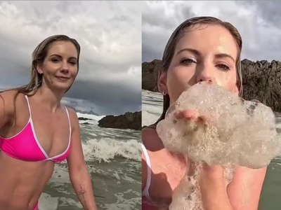 Online influencer takes a swim in raw sewage by Accident