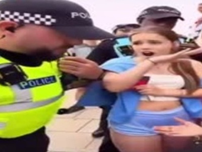 Police Harass Young Girls for flying their National Flag