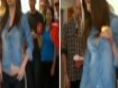 College girl lost a bet