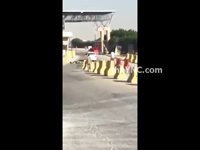 Guard at Checkpoint is Shot to Death as he Looks Inside of a Vehicle at Traffic Stop