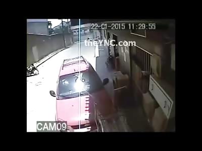 Innocent Driver is Killed by Stray Bullet during Gang Fight on the Street, right through his Windshield 