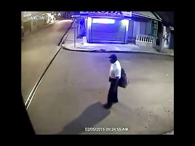 Old Man Shuffling Down the Street Witnesses Fatal Crash That Narrowly Kills Him (but he walks too slow)