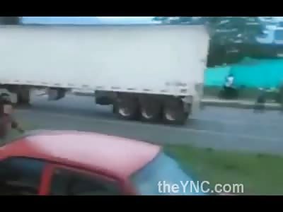 Man Sets His Car on Fire after Fight with his Girl Friend ... He's Burning With Standing Along Side the Car