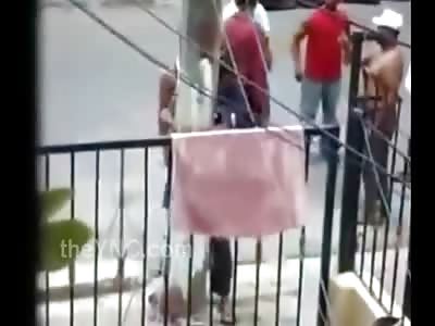 STREET JUSTICE: Man Tied to Pole and Beaten by Neighbors