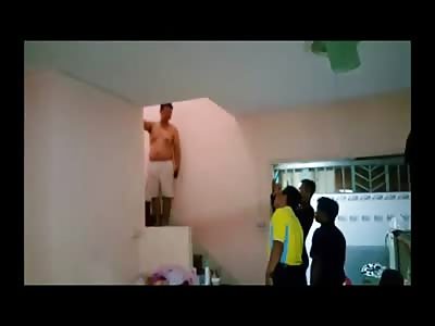 Sad Scene of Suicide, Young Girl Dead on her Bed 